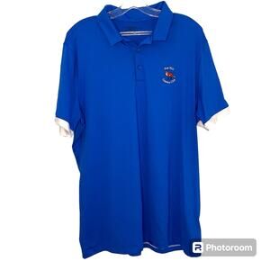 Nike Golf Dri-Fit Shirt Mens Size L Standard Fit Blue Polo Outdoor Athletic Top